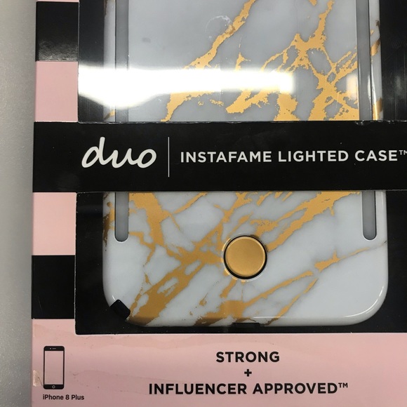 LuMee Duo Gold Marble Phone Case iPhone 6,7,8 Plus - Picture 3 of 6
